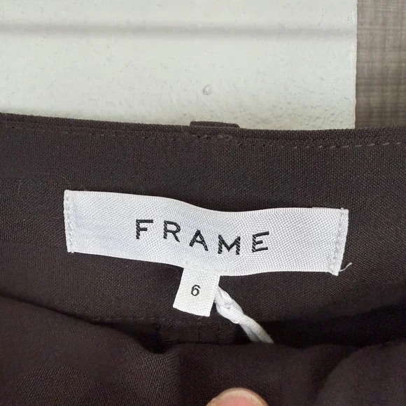 NWT Frame Espresso Brown Le Crop Mini Boot Trouser Pants Size 6 - Picture 12 of 14